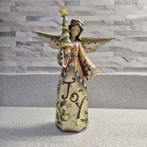 Joyful Angel Figurine with Christmas‎ Tree